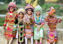 Pequenas meninas Hmong, Vietnam