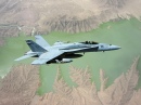 F/A-18E sobre o Afeganistão