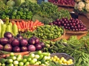 Vegetais à Venda no Bazar de Bara, Índia