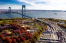 A Ponte Verrazano-Narrows Linha do Começo
