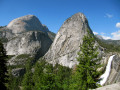 Half Dome, Liberty Cap e Queda d'água Nevada