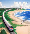 Cartão Postal do 40º Aniversário da Amtrak