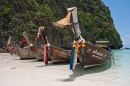 Barcos de Cauda Longa em Maya Bay