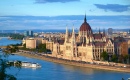 O Parlamento de Budapest no Por do Sol