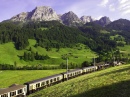 Trem Suíça Sobre a Linha Golden Pass