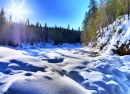 Kiutaköngäs Rapids Congelados, Finlândia
