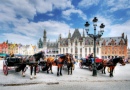 Carruagens na Cidade Velha, Bruges, Bélgica