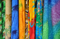 Tecidos Coloridos na Ilha Caribenha de St. Martin