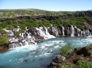 Cachoeiras Hraunfossar, Islândia