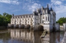 Castelo de Chenonceau no Rio Cher, França