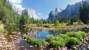 Rio de Merced do Vale de Yosemite