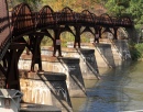 Ponte Rails-to-Trails sobre the Yough em Ohiopyle, PA