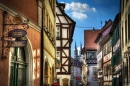 Gasse em Bamberg, Baviera, Alemanha
