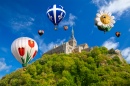 Balões de Ar Quente Sobre o Monte Saint-Michel