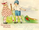 Cartão Antigo do Dia dos Namorados
