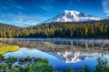 Monte Rainier e Reflexo do Lago