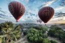Balões de Ar Quente em Bagan, Myanmar