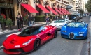 Dois Bugattis e uma Ferrari
