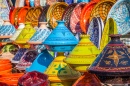 Tagines no Mercado, Marrakesh,Marrocos