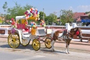 Carruagem de Cavalo em Lampang, Tailândia