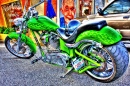 Moto Modificada Verde