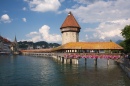 Kapellbrücke em Lucerna, Suíça