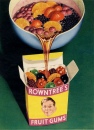 Anúncio da Marca Rowtrees Fruit Gums