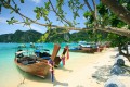 Barcos Longos em Phi Phi, Tailândia
