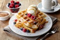 Waffles Belgas com Sorvete