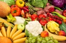 Variedade de Frutas e Legumes Frescos