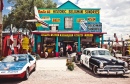 Parada de Historic Seligman Sundries no Arizona