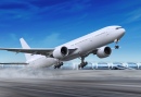 Avião de Passageiros Descolando