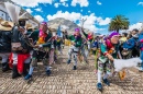 Desfile de Virgen Del Carmen em Pisac, Peru