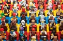 Miniaturas Lego na Vitrine