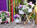 Arranjo Floral em Bicicleta Branca