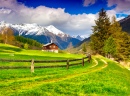 Paisagem de Primavera nos Alpes Suiços