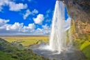 Cachoeira Seljalandsfoss na Islândia
