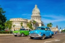 Carros Clássicos Americanos em Havana, Cuba