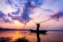 Pesca no Lago Bangpra, Tailândia