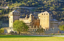Castelo de Fenis no Vale de Aosta, Itália