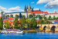 Rio Vltava em Praga, República Checa