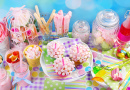 Marshmallow Cupcakes para uma Festa de Aniversário