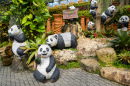 Estátuas de Panda em Pattaya, Tailândia