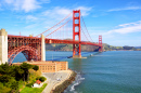 Ponte Golden Gate e Local Histórico de Fort Point
