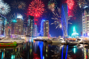 Fogos de Artifício de Ano Novo em Dubai