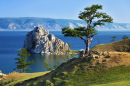 Ilha Olkhon no Lago Baikal, Rússia