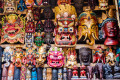 Máscaras de Madeira em Katmandu, Nepal