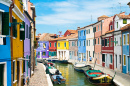 Canal em Burano, Veneza