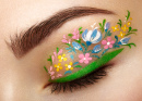 Maquiagem Floral para os Olhos