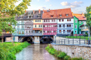 Ponte Kramerbrucke em Erfurt, Alemanha